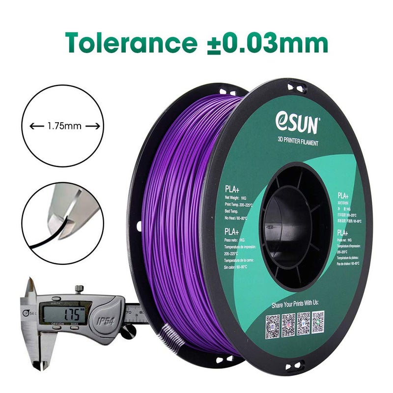 eSUN PLA PRO (PLA+) 3D Printer Filament, Dimensional Accuracy +/- 0.03 mm, 1kg Spool, 1.75mm, Purple - Image 4